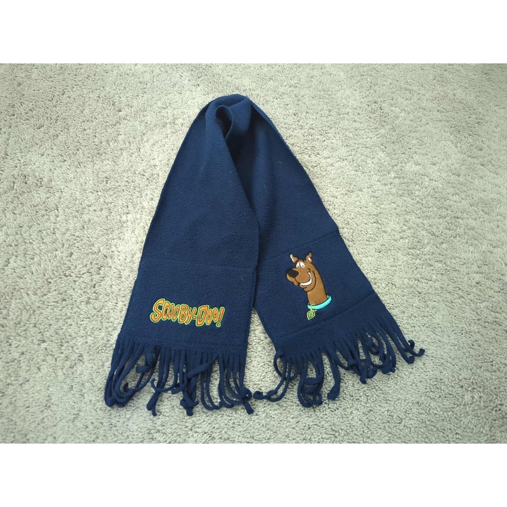 Scooby-Doo!‎ Scarf Kids 35 x 7" Blue Tasseled Fringe